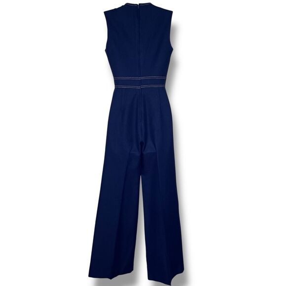Vintage 70s Jerell of Texas Blue Sleeveless Jumpsuit Jacket Women Size 7 Western - Picture 3 of 16